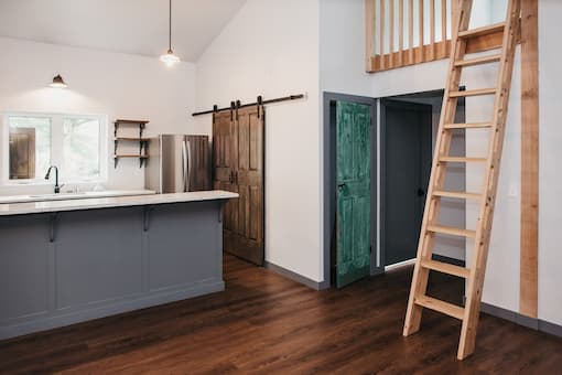 Open kitchen in a net-zero home
